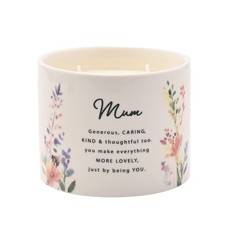 Parfumé 2 Wick Bougie En Céramique Support pour Maman De Chalet Jardin