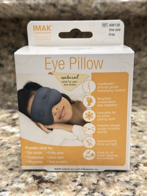 IMAK Eye Pillow - Sleep with ergobeads for Headache, Migraine, Puffy Eyes & More