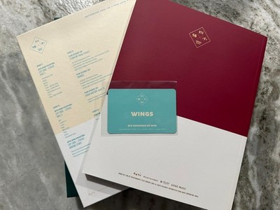 BTS Memories of 2016 DVD Photo Book Set (opened, with Wings Photo