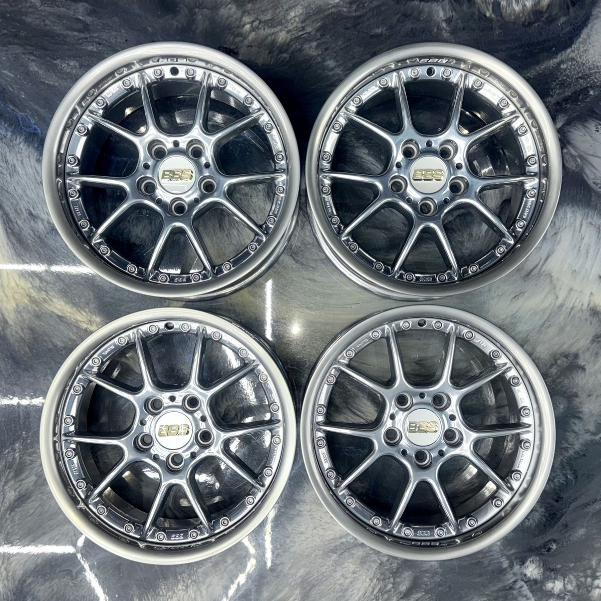 KING　BBS 17x8J ② BBS RK II RK505 RK506 17X8 17X9 5X120 BMW STAGGERED 2 PIECE WHEELS