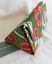 Vera Bradley BUBBLY FLOWERS GREEN Nylon folding Hard Sunglass case NWT