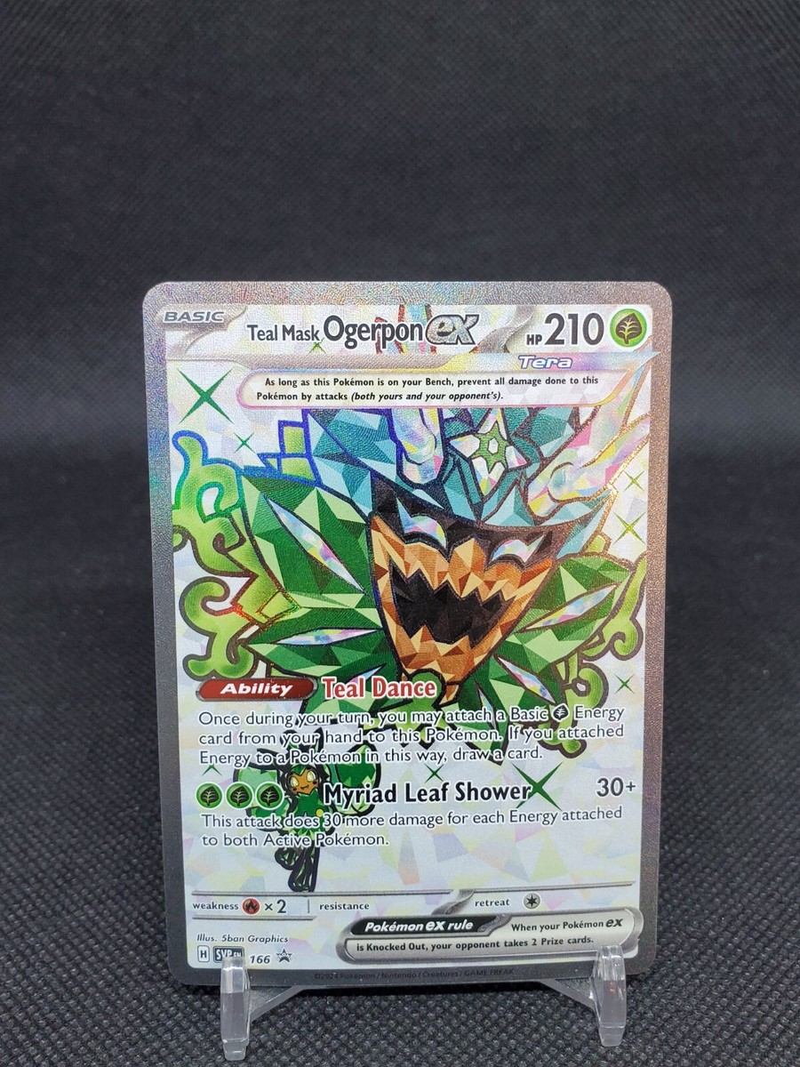 Teal Mask Ogerpon ex SVP 166 Promo Full Art NM Pokemon Card | eBay