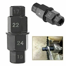 17 19 22 24mm Axle Hex Allen Spindle Driver Tool Socket Adapter Motorcycle TK23