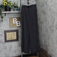 Danielle Bernstein Womens Studded Party Wide Leg Pants 7439-0167 Black 4