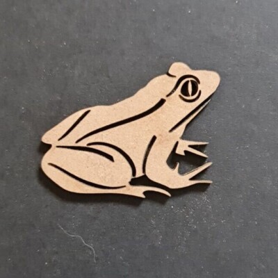 Frosch. 3 mm MDF Bastelformen / Verzierungen. 10 Stück verschiedene Größen