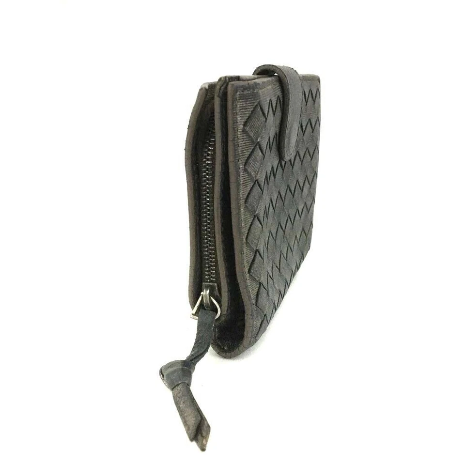 Cartera de cuero plateada Bottega Veneta Foto 2 de 4