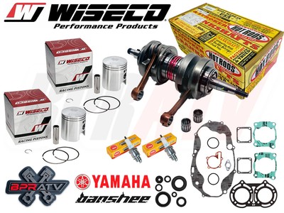 Banshee 64.50mm .020'' Big Bore Wiseco Hotrods Bottom Top End Motor Rebuild Kit
