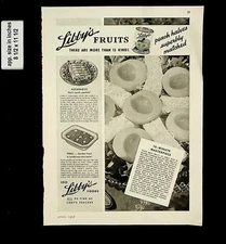 1937 Libby's Fruits Canned Peach Halves Vintage Print Ad 18924