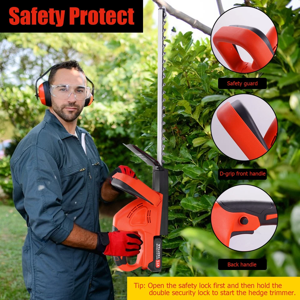 22Inch Cordless Hedge Trimmer Cordless Electric Hedge Trimmer w/2* 24V Battery - Image 2 of 4