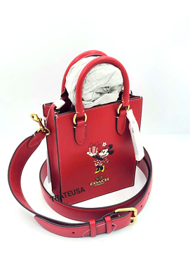 ショルダーバッグ・ポシェット CN022 Disney X Coach North South Mini Tote Coach Disney X Coach North South Mini Tote Bag Minnie Mouse