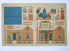 GIOCO COSTRUZIONI DI CARTA DA RITAGLIARE VILLETTA ANNI 20 OLD CONSTRUCTION PAPER