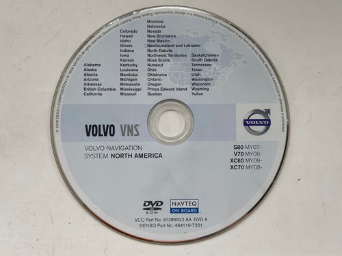 2007 VOLVO S80 NAVIGATION DVD VNS WEST COAST+CANADA 31285522 FACTORY VOLVO🟠 - Picture 7 of 12