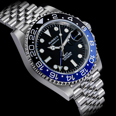 時計 sugess ocan star seaman Sugess Ocean Star GMT DIVER'S SAPPHIRE CRYSTAL GLASS 200m Mens