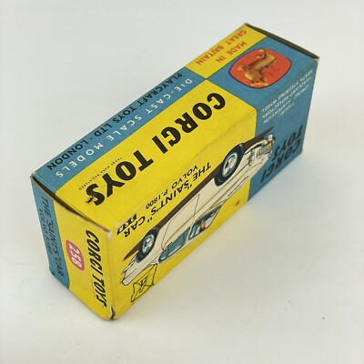 Vintage Boxed Corgi Toys No. 258 The Saints Car Volvo P1800 White