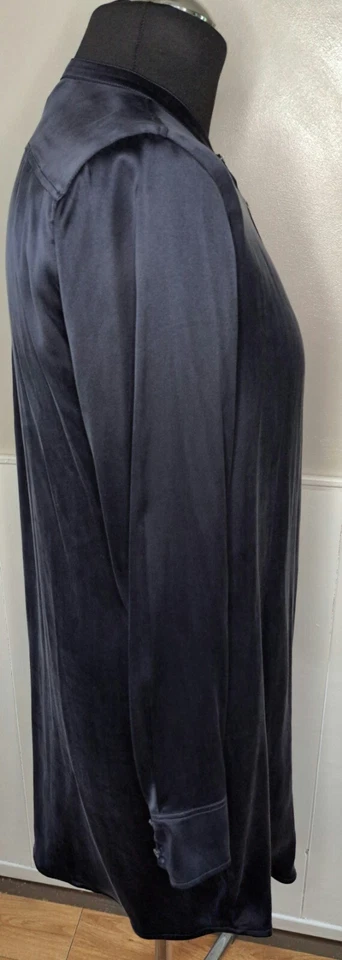 'S max mara seda manga larga abotonada camisa larga vestido mujer talla 12 Foto 2 de 4