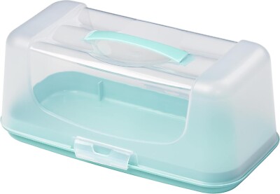 Rechteckige Kuchenträger Aufbewahrungsbox mit Griff Clips Luftdicht BPA Frei - NEU