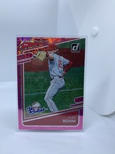 Alec Bohm 2021 Donruss Baseball The Rookies Pink Fireworks #TR7 Phillies RC