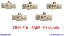 5 PACK OF FULL BORE 22MM HEAVY PATTERN ISO VALVES BALLOFIX ISOLATION JOBLOT
