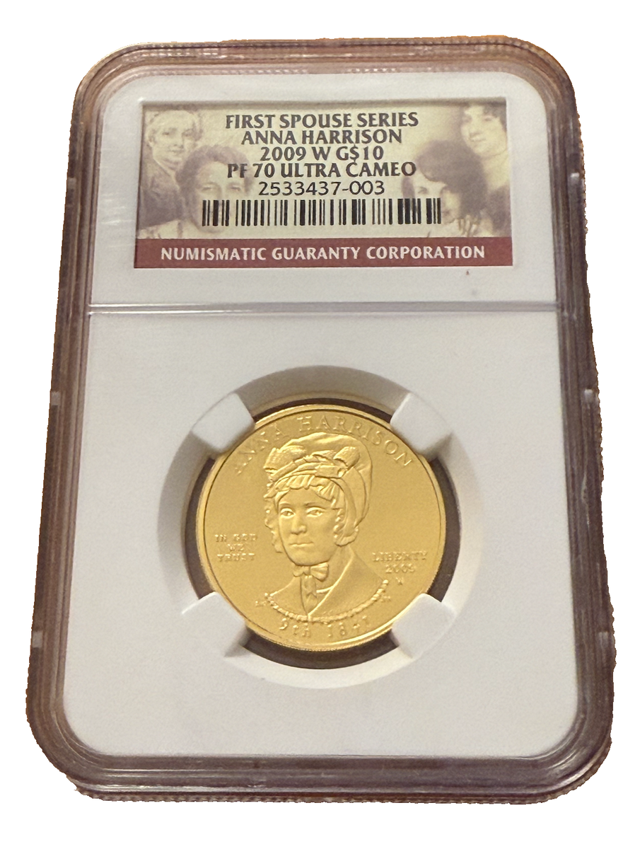 US 2009 W Gold 1/2 oz $10 NGC PF70UC First Spouse Series - Anna