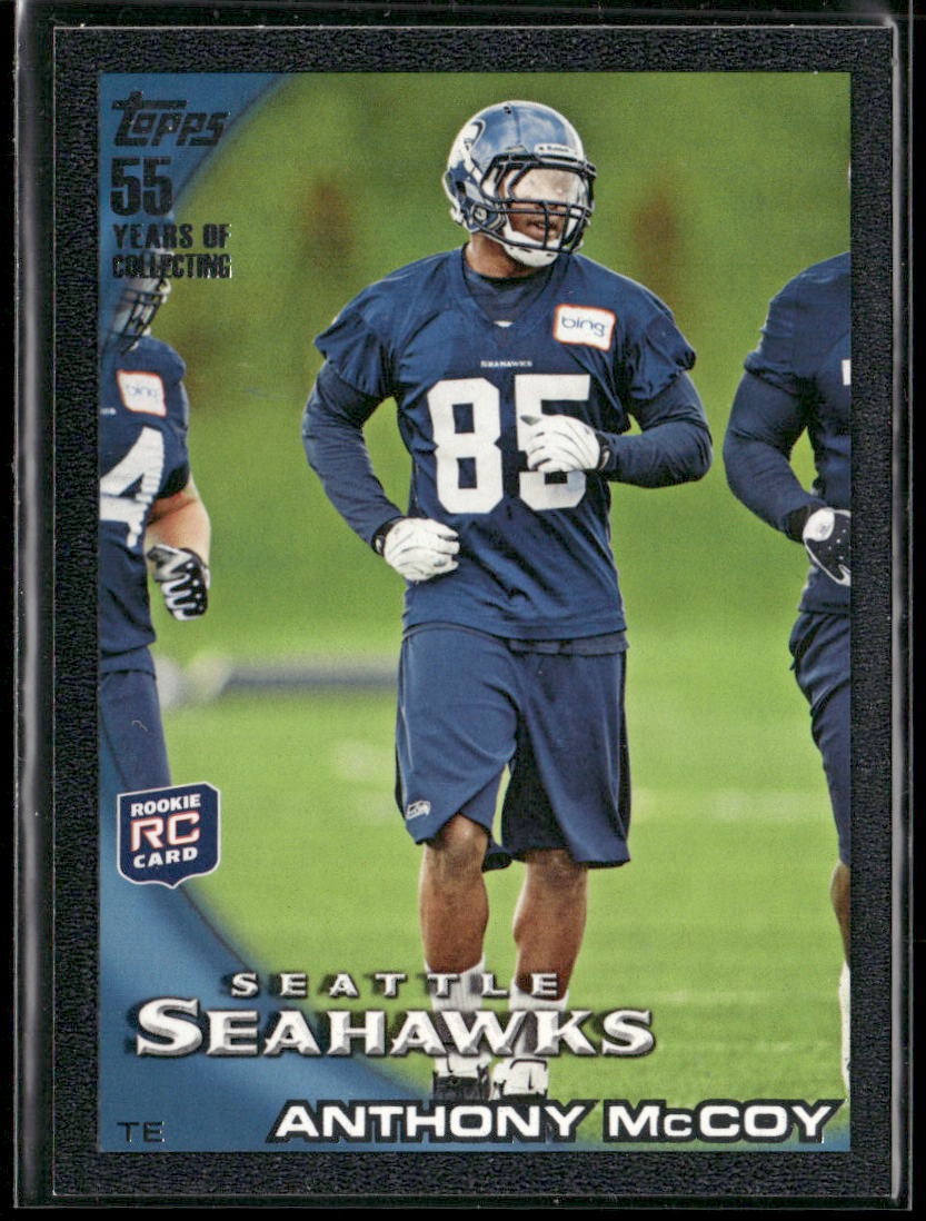 2010 Topps Anthony McCoy 314 Black SN Seattle Seahawks