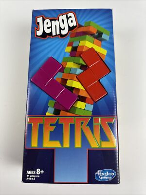 Jenga Tetris by Hasbro Family Game Incomplete 32 Pieces For Parts Instructions