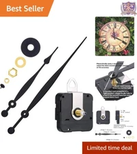 Quartz Clock Movement Replacement Kit with Long Hands for DIY Wall Clocks