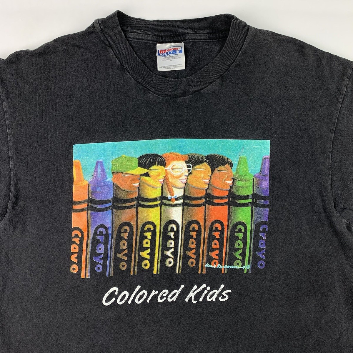90s USA製 Colored People Rene Dickerson T VTG 90s Colored Kids People T-Shirt Mens Large 1993 Rene