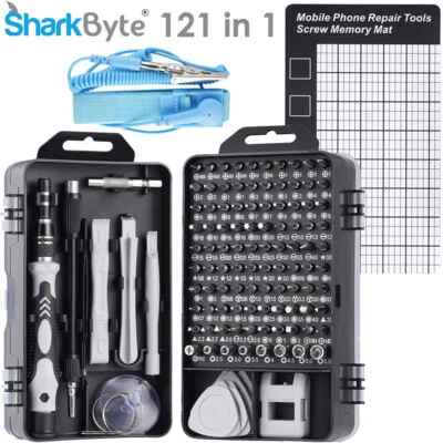 SHARKBYTE 121 in 1 Magnetic Precision Screwdriver Set Tab Computer iPhone Repair Tool Kit