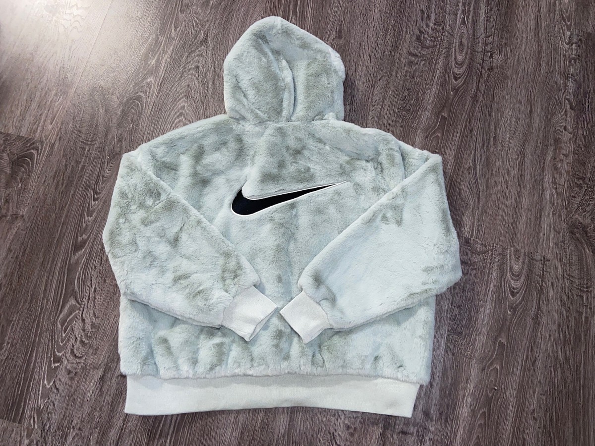 Nike Sportswear Essentials Faux Fur Grey Haze Jacket DD5116-013