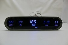 Universal 5 Gauge Digital Dash Panel Blue Led Gauges Made In Usa Intellitronix