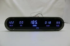 Universal 5 Gauge Digital Dash Panel BLUE LED Gauges MADE IN USA Intellitronix!