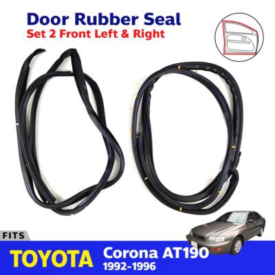 For Toyota Corona AT190 4D Sedan 1992-96 Door Rubber Weatherstrip Front L+R Z09