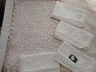 VINTAGE HAND TATTING CROCHET LACE  8 PIECE SET 100% COTTON 4 PLACEMAT & 4 NAPKIN