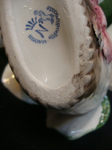 Capodimonte Rose Flower Basket Nuova Ceramica Artistica Italy Original Tag - Picture 10 of 10