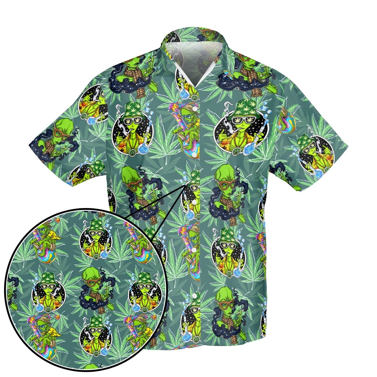 Alien Cannabis Tropical Hawaiian Shirt