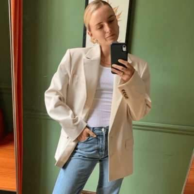 Mango Cream Blazer Medium