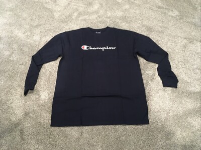 Champion Men's Long Sleeve Cotton Jersey Teeshirt Men's XL Tall