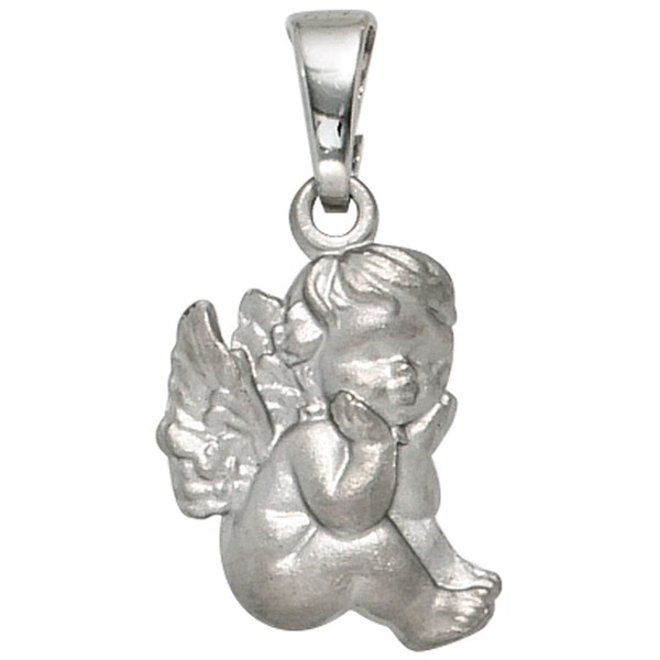 AnhäNger Engel Aus 925 Silber Sterlingsilber Rhodiniert Mattiert, Halsschmuck-image