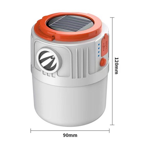 LED Tragbare Leuchte Solar Hängende Camping Laterne 800mah 300LM USB Aufladen IP - Bild 6 von 6