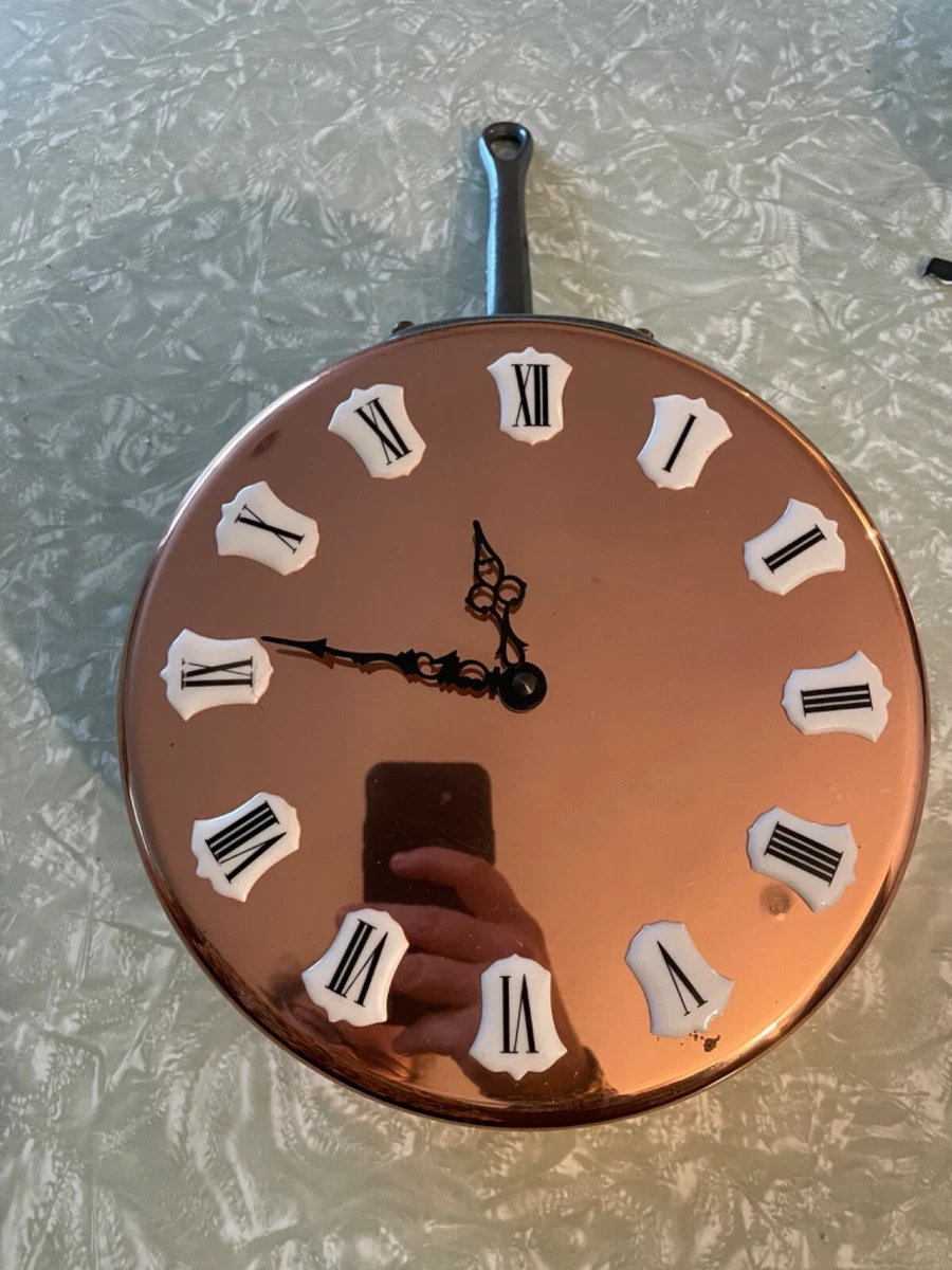 Horloge Murale Double Face Citizen - Acier Cuivre Poli - Vintage 1970 Art Déco