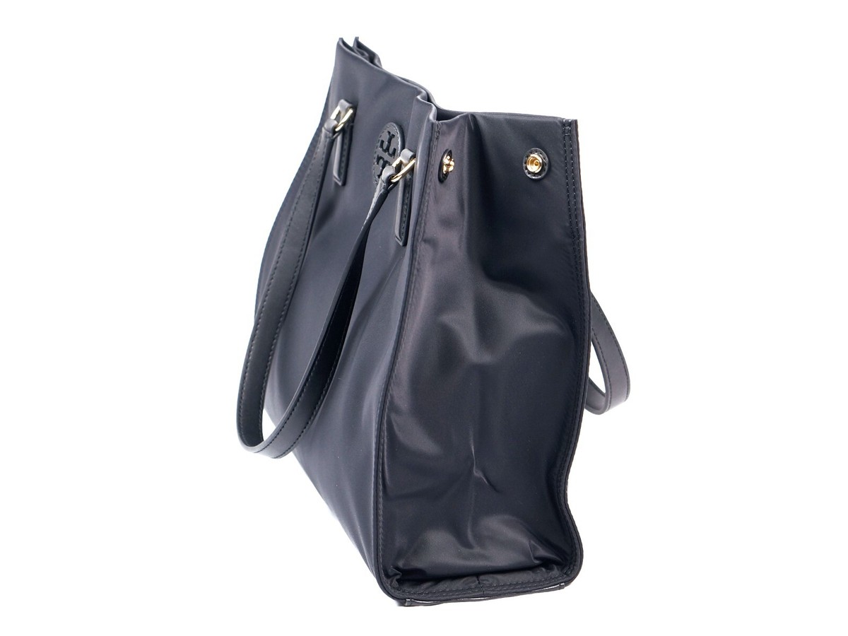 New Tory Burch Ella Black Small Nylon Tote Shoulder Bag