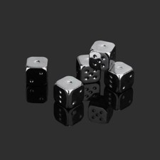5Pcs/Set 13mm Metal Dice Standard Six Sided Decider Board Game Accessories