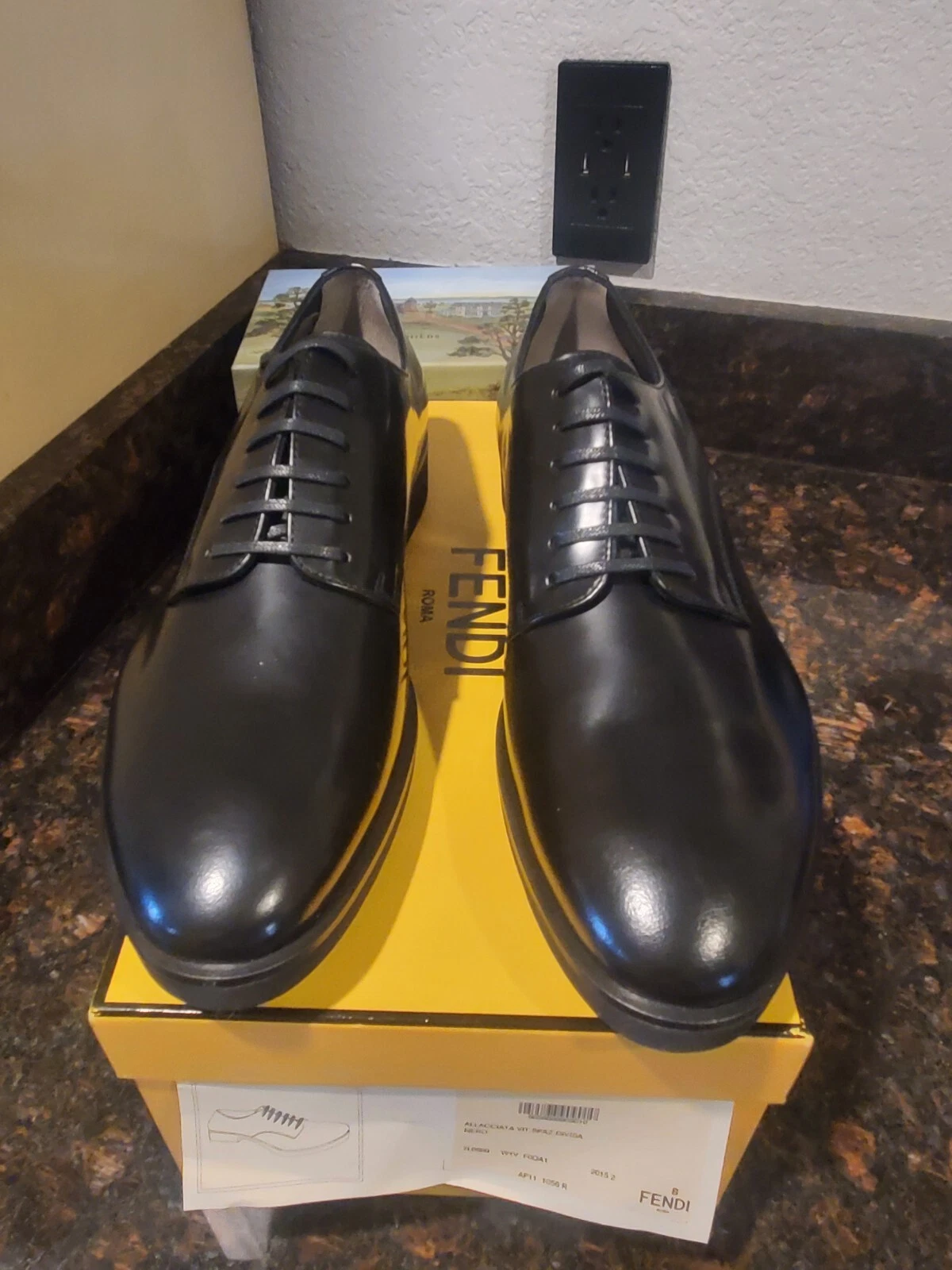 Scarpe Oxford Fendi Roma in pelle taglia 8