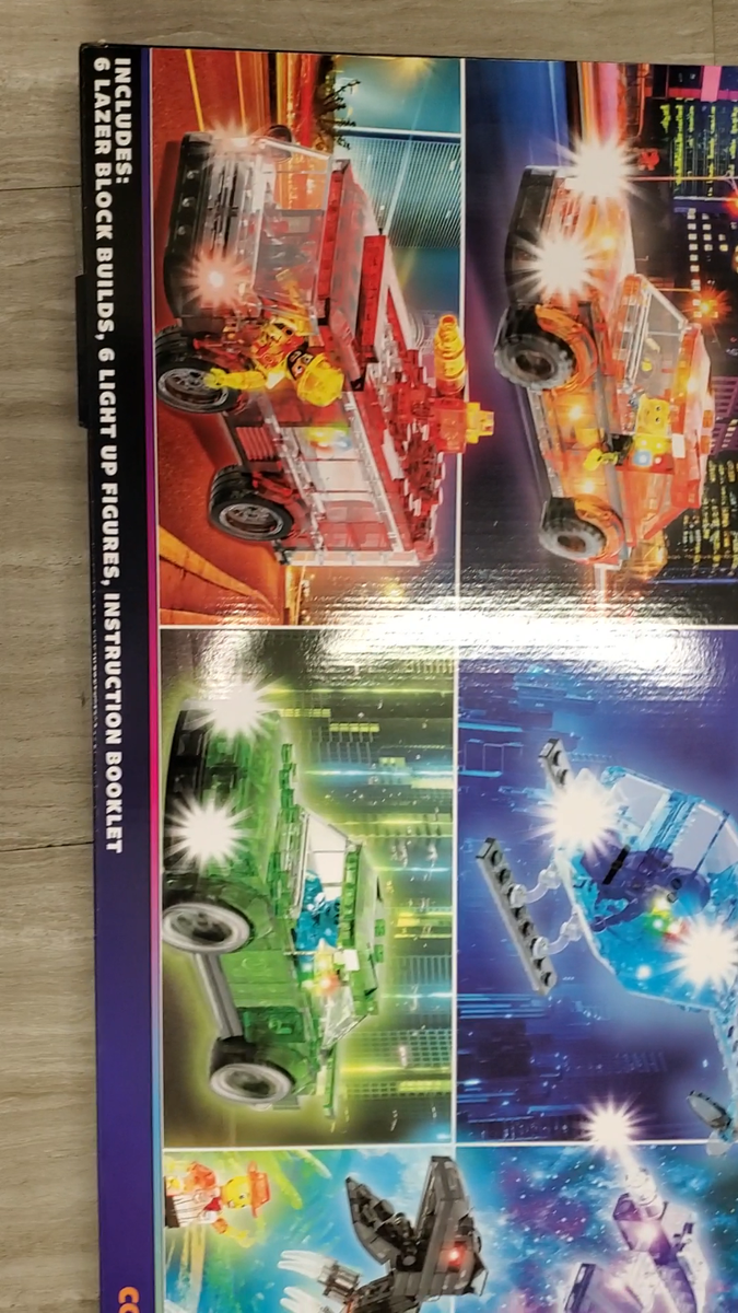 Block Tech Lazer Blocks LED Power Blocks LIGHT UP 6 in 1 Set 654