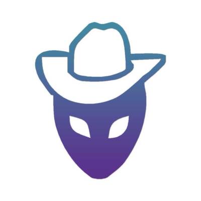 Alien Face Cowboy Hat - Decal Sticker - Multiple Patterns & Sizes - ebn3402