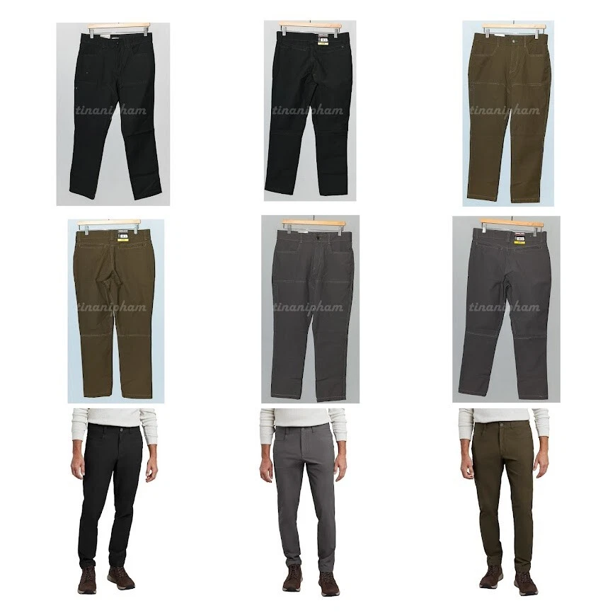 Kirkland Signature Men’s Stretch Tech Pant Brown Black Gray