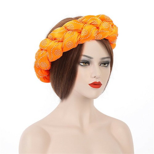 Bunte Head Wraps Haarbänder für Frauen Zopf gedreht große Stirnbänder Kopfbedeckung - Bild 41 von 54