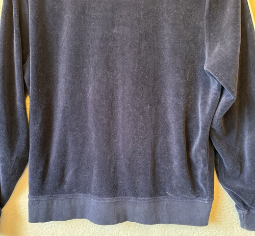 Lauren Ralph Lauren Jacket Womens Medium Velour Navy Zip-Up LRL - Picture 6 of 11