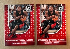 2 Each 2014-15 Donruss Production Line Assists #8 Kyle Lowry Basketball Cards