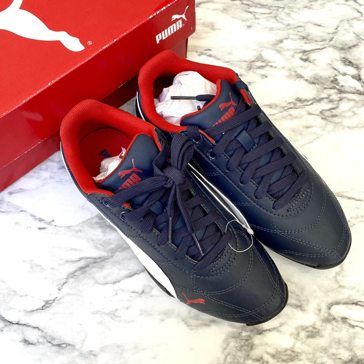 Cat navy shop blue leather sneakers